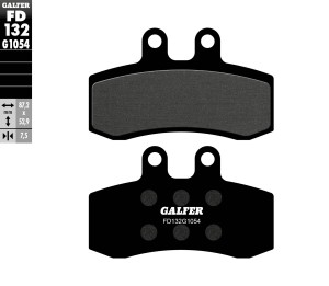 GALFER KLOCKI HAMULCOWE KH177 PӣMETALICZNE