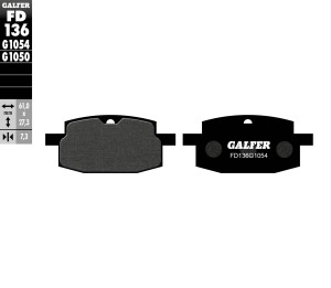 GALFER KLOCKI HAMULCOWE KH169 PӣMETALICZNE