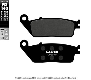 GALFER KLOCKI HAMULCOWE KH196 PӣMETALICZNE