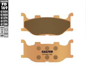 GALFER KLOCKI HAMULCOWE KH199 SPIEK METALICZNY (ZŁOTE) SCOOTER