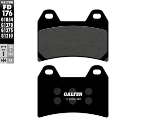 GALFER KLOCKI HAMULCOWE KH244 PӣMETALICZNE