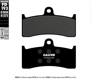 GALFER KLOCKI HAMULCOWE KH249 PӣMETALICZNE
