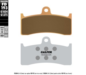 GALFER KLOCKI HAMULCOWE KH249 SPIEK METALICZNY (ZŁOTE) SPORT