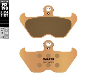 GALFER KLOCKI HAMULCOWE KH407 / KH246 SPIEK METALICZNY (ZŁOTE) STREET BMW