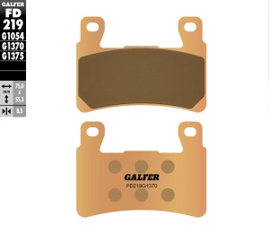 GALFER KLOCKI HAMULCOWE KH265 / KH296 SPIEK METALICZNY (ZŁOTE) STREET