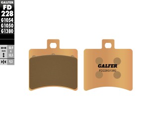 GALFER KLOCKI HAMULCOWE KH298 SPIEK METALICZNY SCOOTER (ZŁOTE) SKUTER