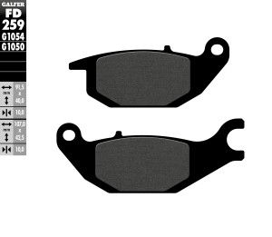 GALFER KLOCKI HAMULCOWE KH343 PӣMETALICZNE HONDA CBR125 '04-'10, XL125V VARADERO '01-'11 (TY