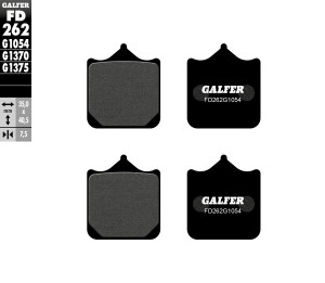 GALFER KLOCKI HAMULCOWE KH322/4 PӣETALICZNE PRZ