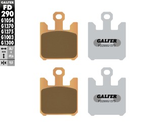 GALFER KLOCKI HAMULCOWE KH369/4 SPIEK METALICZNY (ZŁOTE) SPORT