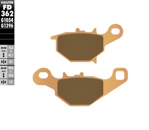 GALFER KLOCKI HAMULCOWE KH401 SPIEK METALICZNY (ZŁOTE) OFF ROAD SUZUKI RM 85 '05-'23
