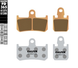 GALFER KLOCKI HAMULCOWE KH442/4 SPIEK METALICZNY (ZŁOTE) SPORT
