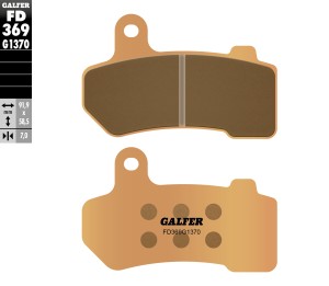 GALFER KLOCKI HAMULCOWE KH409 SPIEK METALICZNY (ZŁOTE) STREET HARLEY DAVIDSON