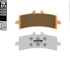 GALFER KLOCKI HAMULCOWE KH447 SPIEK METALICZNY (ZŁOTE) SPORT, PRZÓD (BREMBO)