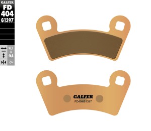 GALFER KLOCKI HAMULCOWE KH456 SPIEK METALICZNY (ZŁOTE) ATV POLARIS PRZÓD