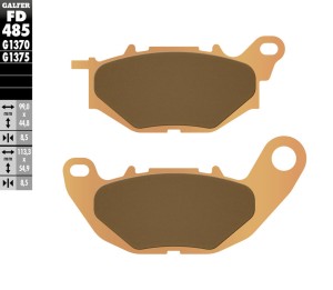 GALFER KLOCKI HAMULCOWE KH663 SPIEK METALICZNY (ZŁOTE) STREET YAMAHA YZF-R3 15-23, MT-03 16-23, XMAX 125 17-20, XMAX 300 17-23