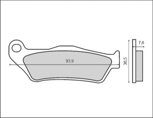 BRENTA KLOCKI HAMULCOWE KH181 (ORGANIC) ZACISK BREMBO PRZÓD NP. KTM SX/EXC