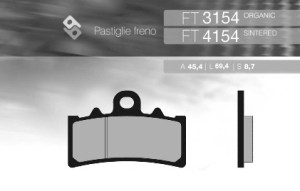 BRENTA KLOCKI HAMULCOWE KH606 KTM DUKE 125/200/390 '11-'16 PRZÓD (FT 3154)