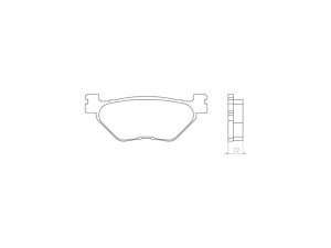 BRENTA KLOCKI HAMULCOWE KH319 SPIEK METALICZNY (ZŁOTE) (FT 4058)