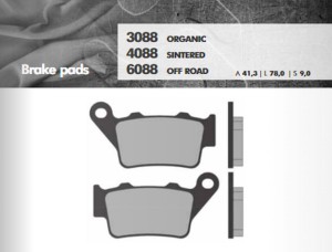BRENTA KLOCKI HAMULCOWE KH208 / KH213 SPIEK METALICZNY (ZŁOTE) OFF ROAD TYŁ ZACISK BREMBO (FT 6088)