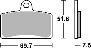 SBS KLOCKI HAMULCOWE KH399 MAXI SINTER SINTER KOLOR ZŁOTY