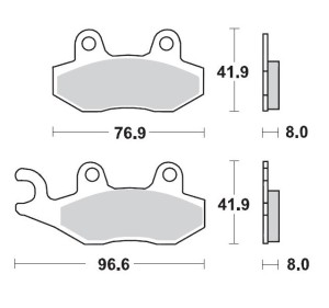 MOTO-MASTER WYPRZEDAŻ KLOCKI HAMULCOWE KH135 / KH214 SINTER METAL RACING: 12 (SINTERPRO SERIES RACING GP) KAWASAKI: KX 125-250-500, KDX 200-250, SUZUKI
