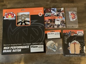 MOTO-MASTER PROMOCJA ZESTAW HUSQVARNA TC 85 `14-19, KTM 85 SX `12-19, KTM EBIKE FREERIDE SX/EXC `12-19 ZESTAW:TARCZA PŁYWAJĄCA 260MM (112160), ADAPTER, KLOCKI