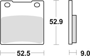 TRW ZF KLOCKI HAMULCOWE KH63 ORGANIC KAWASAKI ZX7R 96-02, ZXR 750 89-95, ZRX 1100 / 1200 96-04, ZX12R / ZZR 1200 00-06, TYŁ