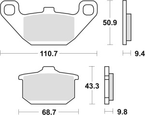 TRW ZF KLOCKI HAMULCOWE KH85 ORGANIC KAWASAKI EN 500 90-03, GPZ 600 85-90, VN 750 86-95, GTR 1000 86-93, ZR 1100 96-97, VN 1500 87-99, PRZÓD/TYŁ
