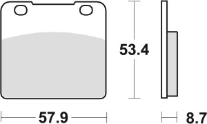 TRW ZF KLOCKI HAMULCOWE KH103 ORGANIC SUZUKI VS 1400 87-03, GSXF 1100 88-92, VS 800 92-03, VS 600 94-97, YAMAHA SRX 250 85-87, PRZÓD/TYŁ