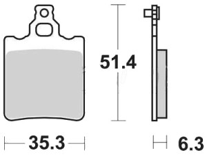 TRW ZF KLOCKI HAMULCOWE KH60 KH337 ORGANIC APRILIA RS 50 95-10, RX 50 91-03, TUAREG 125 88-89, KTM SX 60 98-00, SX 65 00-03, TYŁ
