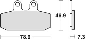 TRW ZF KLOCKI HAMULCOWE KH256 ORGANIC APRILIA RX 125 85-89, TUAREG 350 / 600 86-89, HONDA NSR 125 88-03, CRM 125 90-99, KTM EXC / GS 90-91, MOTO GUZZI V7 15-, V9 16-, PRZÓD/TYŁ