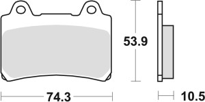 TRW ZF KLOCKI HAMULCOWE KH123 ORGANIC YAMAHA SRX 600 88-95, FZ 750 89-94, XV 750 92-94, TDM 850 91-96, FJ 1200 88-97, XVZ 1300 86-01, XV 1600 99-04, PRZÓD/TYŁ (PROMOCJA)