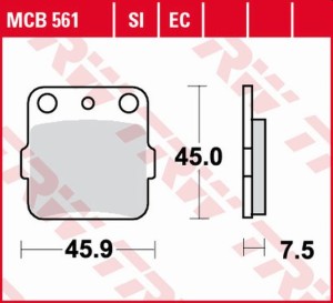 TRW ZF KLOCKI HAMULCOWE KH84 ORGANIC SUZUKI DR 800 88-90, YAMAHA YFZ 450 04-20, TYŁ