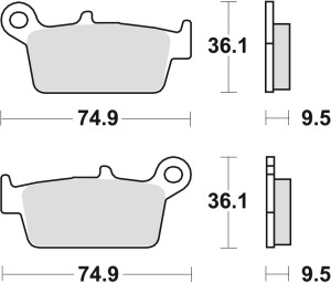 TRW ZF KLOCKI HAMULCOWE KH131 SINTER OFFROAD (WYCZYNOWE) HONDA CRF 230 08-10, XR 250 88-97, XR 600 91-99, YAMAHA WR 125 98-07, TYŁ (PROMOCJA)