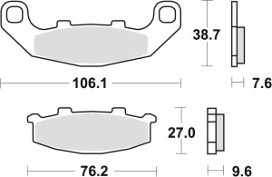 TRW ZF KLOCKI HAMULCOWE KH141 SINTER STREET KAWASAKI GPZ 500 94-04, ZR 550 91-95, SUZUKI RGV 250 91-92, GSX 1100G 94-95, PRZÓD/TYŁ (PROMOCJA)