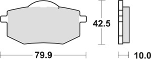TRW ZF KLOCKI HAMULCOWE KH136 ORGANIC YAMAHA XV 535 VIRAGO 88-94, PRZÓD
