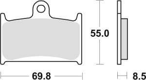 TRW ZF KLOCKI HAMULCOWE KH145 KH236 ORGANIC SUZUKI GSXR 750 88-93, GSXR 1100 89-92, TRIUMPH DAYTONA 955 96-06, SPEED TRIPLE 955 99-04, DAYTONA 1200 95-97, TROPHY 1200 94-03, PRZÓD (PROMOCJA)