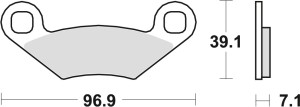 TRW ZF KLOCKI HAMULCOWE KH159 ORGANIC POLARIS OUTLAW 450 08-10, SPORTSMAN 500 '08-, SPORTSMAN 600 / 700 02-06, SPORTSMAN 800 05-11, RANGER 800 '08-, PRZÓD/TYŁ (PROMOCJA)