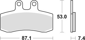 TRW ZF KLOCKI HAMULCOWE KH177 ORGANIC APRILIA PEGASO 650 91-96, PRZÓD (PROMOCJA)