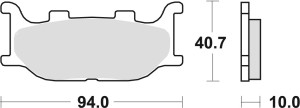 TRW ZF KLOCKI HAMULCOWE KH199 SINTER STREET YAMAHA XV/XVS 125 97-04, FZ6 04-10, XJ6 09-16, MT-03 06-14, XVS 1100/1300 99-16 PRZÓD