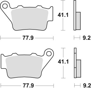 TRW ZF KLOCKI HAMULCOWE KH208 SINTER OFFROAD APRILIA PEGASO 650 01-10, ETV1200 CAPONORD 13-17, HONDA NX 650 DOMINATOR 95-01, YAMAHA MT-03 / XT 660 04-16, XT 660Z TENERE 08-16, TYŁ (PROMOCJA)