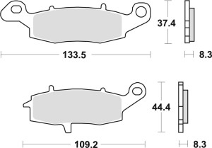 TRW ZF KLOCKI HAMULCOWE KH231 SINTER STREET KAWASAKI ER6 06-16, VERSYS 650 07-14, Z 750, 04-06, ZR7 99-04, W 800 '11-, GPZ 1100 95-98, VN 1500 93-04, VN 1600 03-08, VN 1700 09-17, SUZUKI GS 500 96-08, GSF 600 00-04, PRZÓD