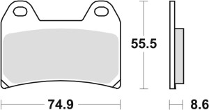 TRW ZF KLOCKI HAMULCOWE KH244 ORGANIC APRILIA PEGASO 650 05-10, BMW F 800 GT /R / S / ST 08-16, KTM 790 ADV '19-, 1090 ADV '17-, SUZUKI GSX 1200 99-01, YAMAHA XTX 660 04-16, XJR 1200 94-98, PRZÓD