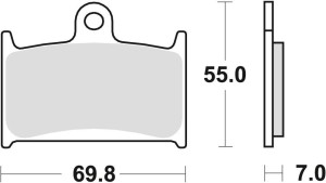 TRW ZF KLOCKI HAMULCOWE KH145 KH236 ORGANIC SUZUKI GSF 1200 96-00, RF 900 94-97 PRZÓD (PROMOCJA)