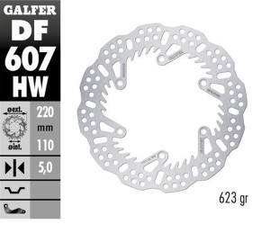 GALFER TARCZA HAMULCOWA TYŁ KTM SX/EXC/SX-F/EXC-F '93-'23; GS/MX/LC4 '93-'23; GAS GAS EC/EC-F/MC/MC-F '21-'24; HUSQVARNA TC/TE/TX/FC/FE/FS '14-'24; HUSABERG TE/FE/FC/FX '04-'16; TRIUMPH TF 250X '24 (220X110X5MM) SHARK ENDURO