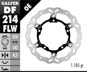GALFER TARCZA HAMULCOWA PRZÓD KAWASAKI NINJA 400 / ABS '18-, Z 400 '20-, ZX 25R '20- (310x142x4,5mm) PŁYWAJĄCA WAVE