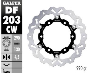 GALFER TARCZA HAMULCOWA PRZÓD KAWASAKI NINJA 250R '08-'12, ZX25R '20-'21 (290X130X4,5 MM) ŚRODEK ALUMINIOWY (990 GRAM)
