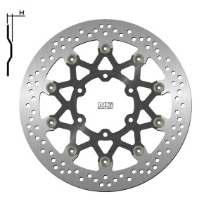 NG TARCZA HAMULCOWA PRZÓD KTM 390 ADVENTURE ABS '20, DUKE / ABS '17-20, RC / ABS 17-20, 125 DUKE / ABS '17-20 (320X90X5,0MM) (6X10,5MM) PŁYWAJĄCA (ŚRODEK ALUMINIOWY)
