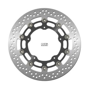 NG TARCZA HAMULCOWA PRZÓD YAMAHA YZF R1 '04-'06 / '15-'16, FZ1 '06-13, R6 '20-, V-MAX '09-16, MT-10 '16-21 (320X132X5MM) (5X8,5MM) PŁYWAJĄCA (ŚRODEK ALUMINIOWY)