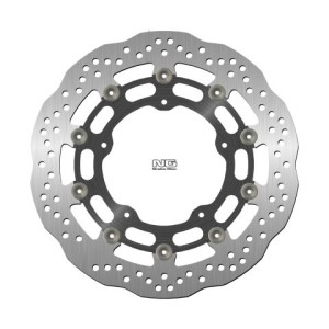 NG TARCZA HAMULCOWA PRZÓD YAMAHA YZF R1 '04-'06 / '15-'16, FZ1 '06-13, R6 '20-, V-MAX '09-16, MT-10 '16-21 (320X132X5MM) (5X8,5MM) WAVE PŁYWAJĄCA (ŚRODEK ALUMINIOWY)